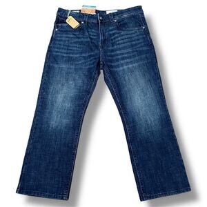 T K Axel Men’s Jeans Size 38 x 30 Dark Wash Denim Slim Boot NEW WITH TAGS